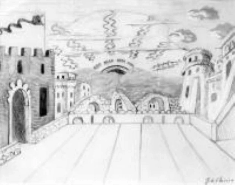 Giorgio De Chirico - scene per I Puritani, Firenze